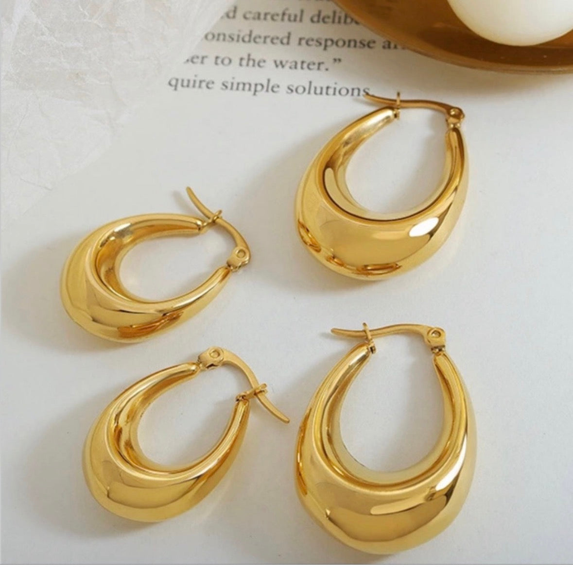 Vintage U-shaped Waterdrop earring