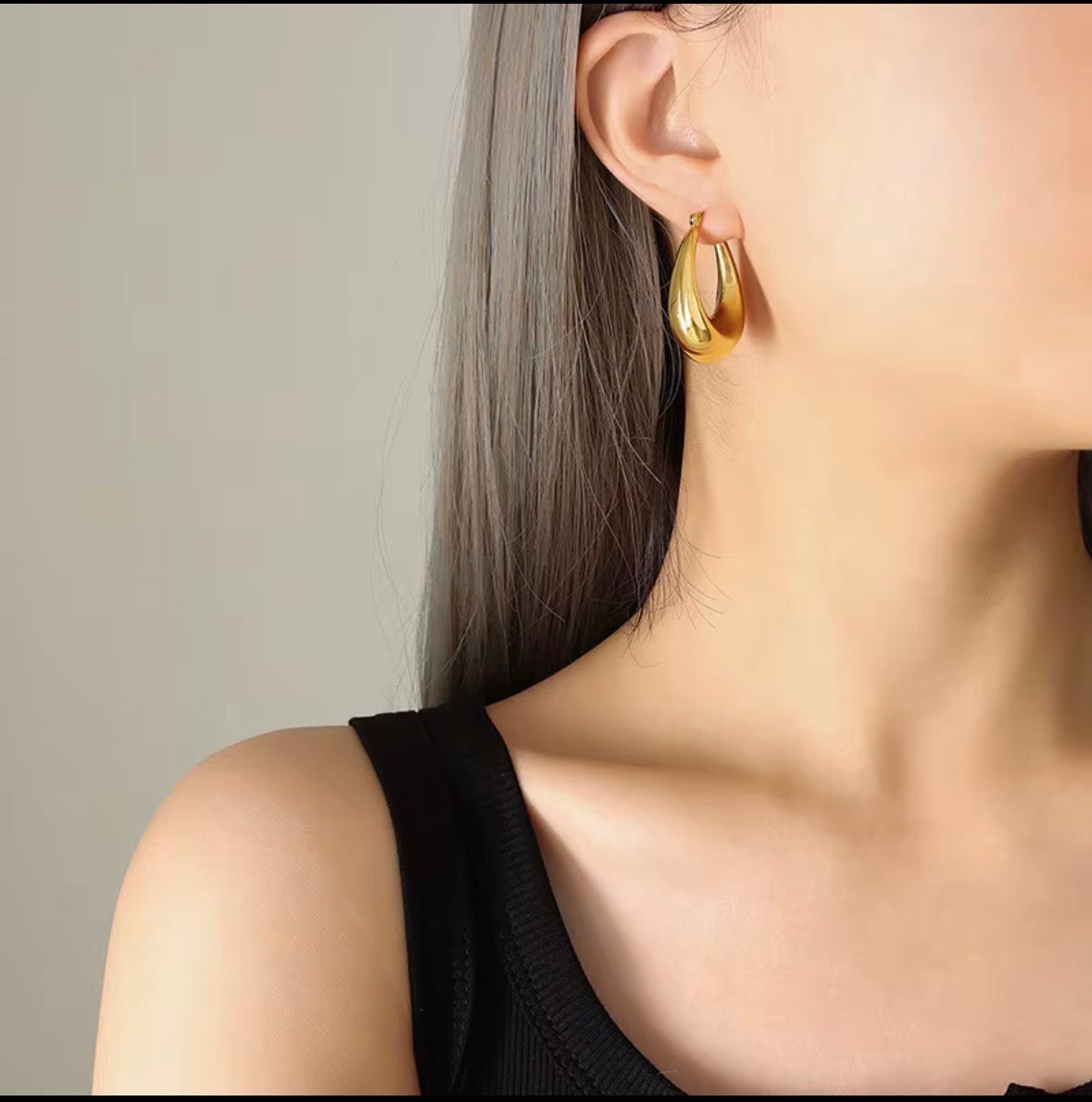 Vintage U-shaped Waterdrop earring