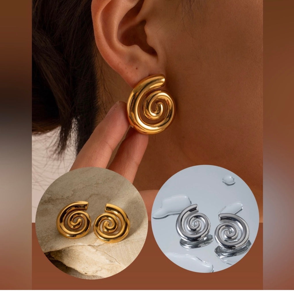 Spiral Stud Earrings