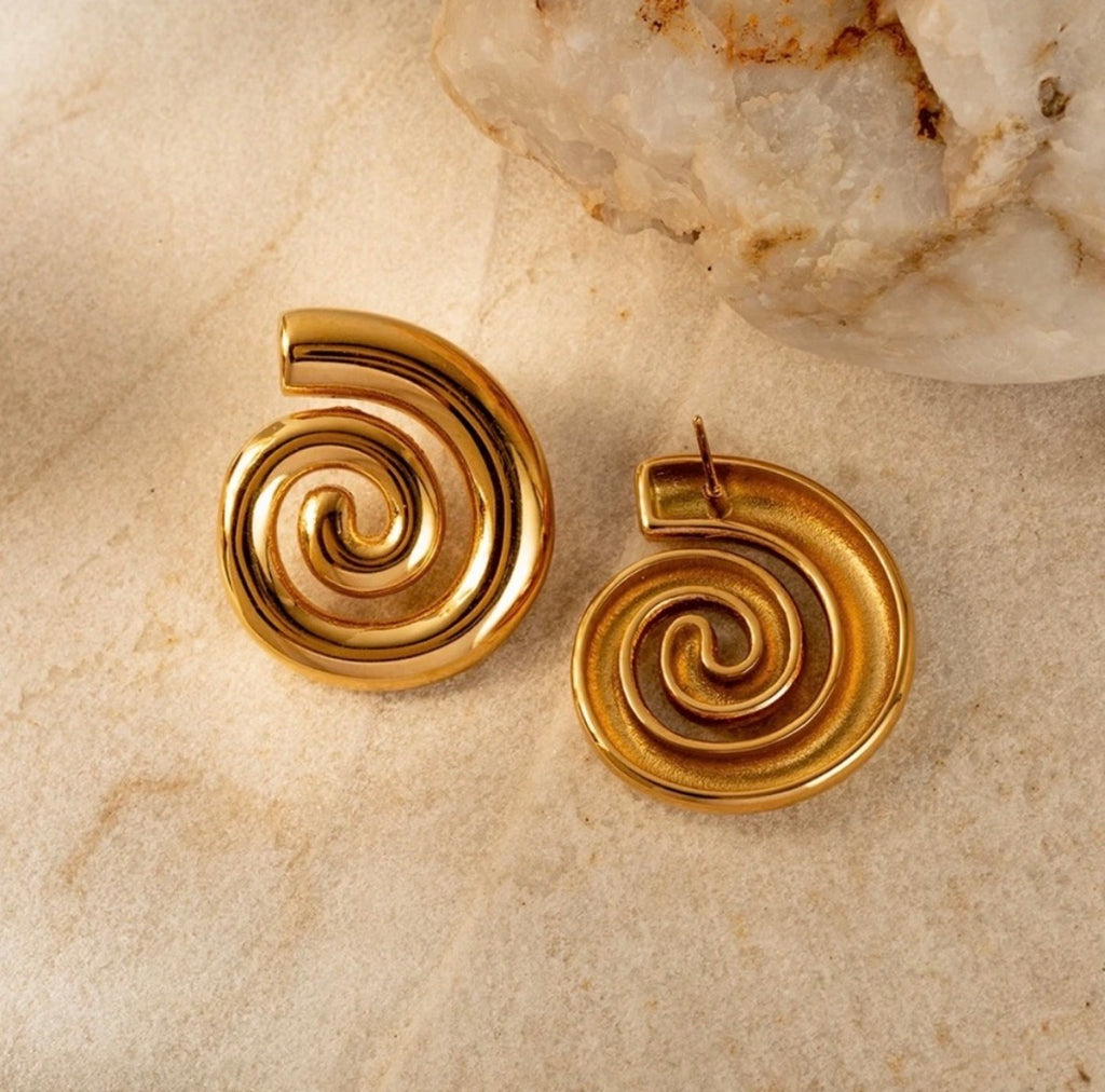 Spiral Stud Earrings